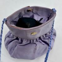 Gucci borsa a tracolla in raso lilla anni 50