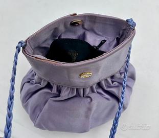 Gucci borsa a tracolla in raso lilla anni 50