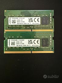 Kingston da 16GB DDR4 SO-DIMM x2 3200MHz