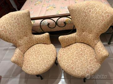 2 Poltroncine Vintage - Tessuto Floreale