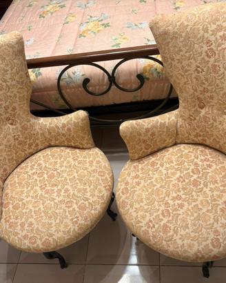 2 Poltroncine Vintage - Tessuto Floreale