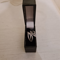 Anello regolabile argento e zirconi