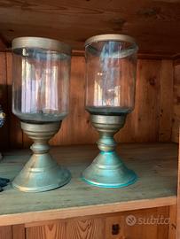 Coppia di porta candele vecchia fattura
