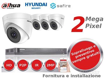 Kit videosorveglianza professionale 4 CAM - 2 MP