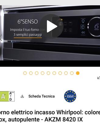 Forno incasso whirlpool