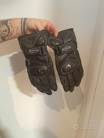 Guanti moto in pelle  kevlar e carbonio