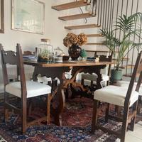 Tavolo frattino 1800 con 6 sedie