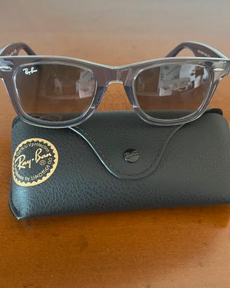Ray-Ban RB2140 Wayfarer Transparent Grey Nuovi