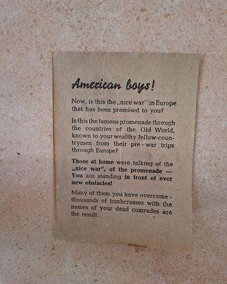 volantino propaganda tedesco ww2