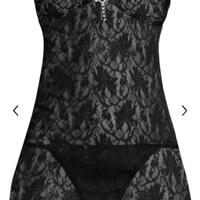 Negligé con perizoma e spilla decorativa staccabil