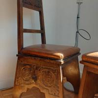 4 sedie antiche legno massiccio, anche separate
