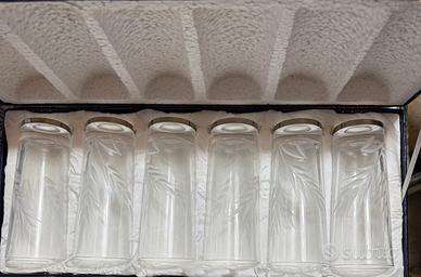 Set 6 bicchieri da Whisky di cristallo e argento