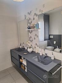 BERLONI Mobile 193x54 con piano in cristallo