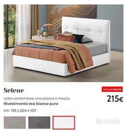 letto una piazza e mezzo contenitore