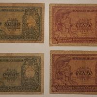 COPPIE LIRE 50 E 100 ELMATE CON FIRME DIFFERENTI