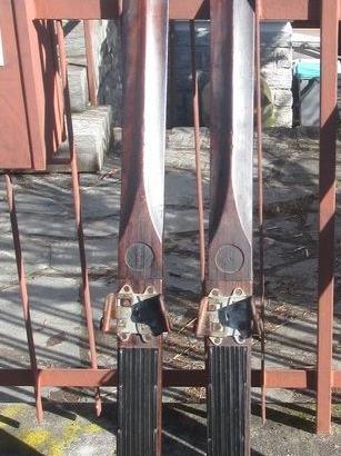 Sci d'epoca pieghevoli anni '30 tedeschi in legno