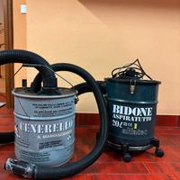 bidone aspira cenere con doppio contenitore