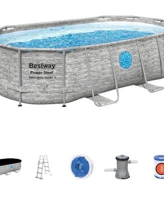Piscina Bestway Power Steel Swim Vista II + Pompa