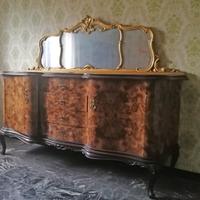 credenza stile chippendale con specchio 