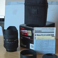 Obiettivo Sigma 8-16mm DC HSM per Canon