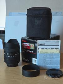 Obiettivo Sigma 8-16mm DC HSM per Canon