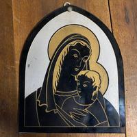 3 Quadri Madonna su specchio del 1950