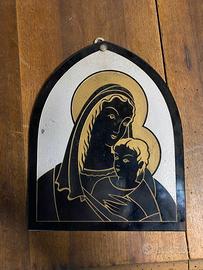 3 Quadri Madonna su specchio del 1950