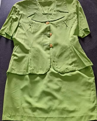 Completo tailleur verde Giacca+Gonna tg.M