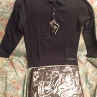 Polo uomo tg 54 nera 100% cashmere Lamborghini