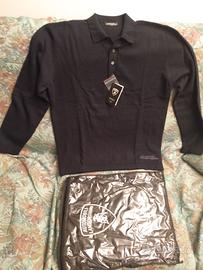 Polo uomo tg 54 nera 100% cashmere Lamborghini