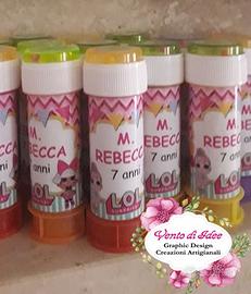 Bolle di sapone personalizzate