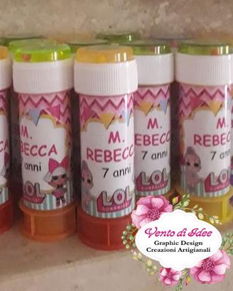 Bolle di sapone personalizzate
