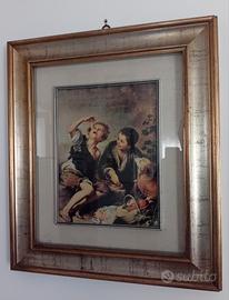 Quadro Murillo-Serigrafia su Tela-Cornice Epoca