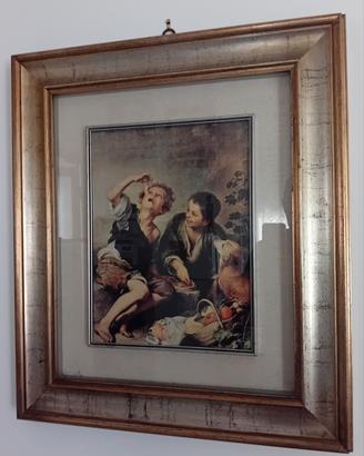 Quadro Murillo-Serigrafia su Tela-Cornice Epoca