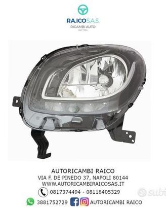 Faro Fanale Proiettore Smart Fortwo Forfour 2014