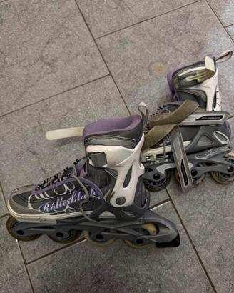 Pattini in linea Rollerblade + protezioni