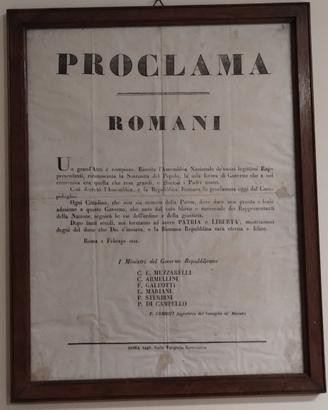 stampe (PROCLAMA ROMANI + REPUBBLICA Romana 1849)