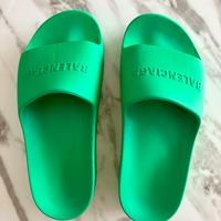 Ciabatte sandali verde BALENCIAGA Chunky T. 40