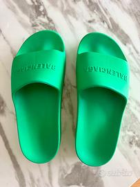 Ciabatte sandali verde BALENCIAGA Chunky T. 40