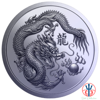 moneta titanio Cina drago tian tan 1 oz