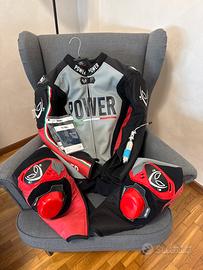 Tuta moto intera Virus Power modello Alien tg 52