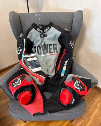 Tuta moto intera Virus Power modello Alien tg 52