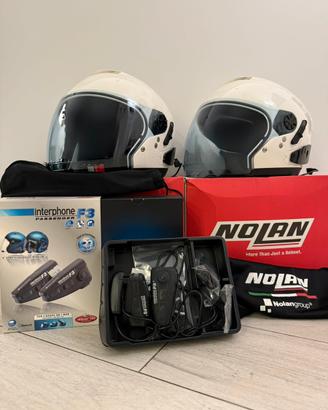 2 Caschi Nolan N43 N-Com + kit Interfono