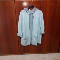 cardigan donna grigio/bianco