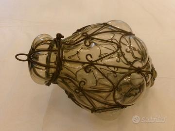 Lanterna antica in vetro soffiato