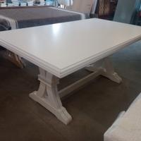 Tavolo Allungabile Nuovo Laccato Bianco Largo 100