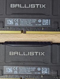 DDR4 Crucial Ballistix 32 GB (2x16) 3200 MHz CL16