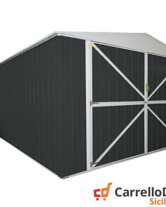 Box acciaio garage lamiera 360x600 21mq nero