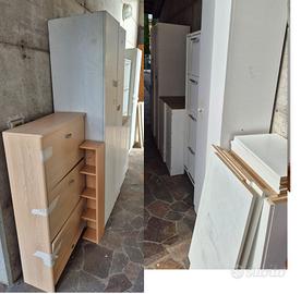 Armadi con scaffali interni – vari moduli sovrappo