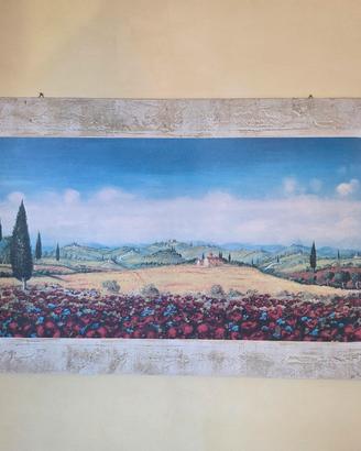 quadro paesaggio campagna Shabby Chic